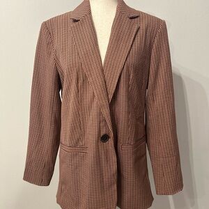 a new day Brown Plaid Blazer
